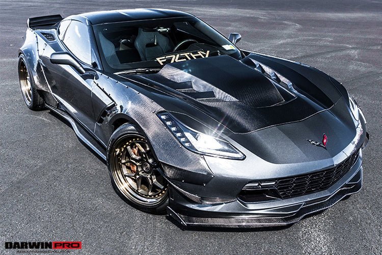 2013-2019 Corvette Z06 Grandsport BKSS Style Carbon Fiber Hood