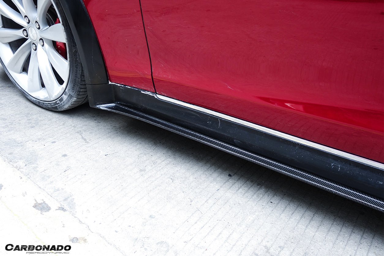 2012 - 2015 Tesla S Pre-facelift RZS Style Carbon Fiber Full Kit