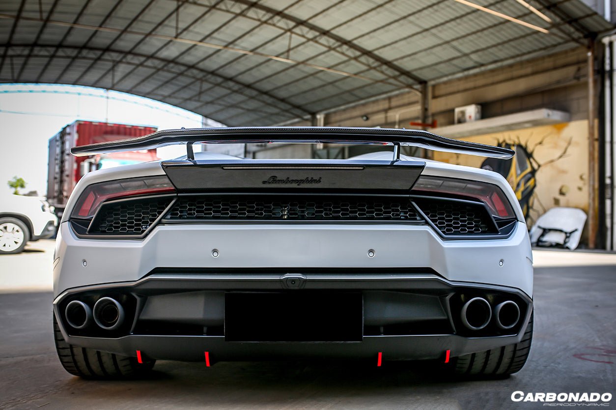 2015 - 2025 Lamborghini Huracan LP610 & LP580 & EVO & Tecnica VRS-II Style Carbon Fiber Trunk Spoiler with Base