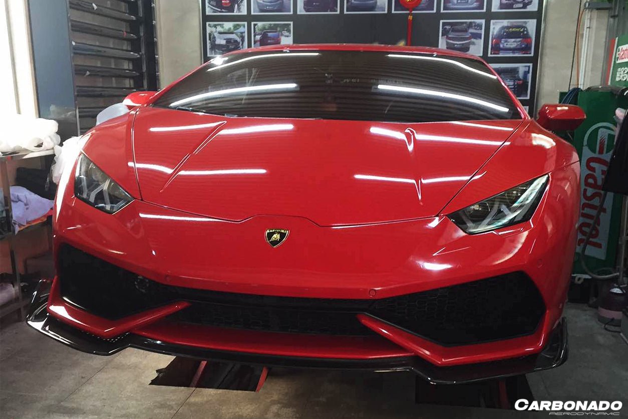2015 - 2020 Lamborghini Huracan LP610 RZS Style Carbon Fiber Front Lip