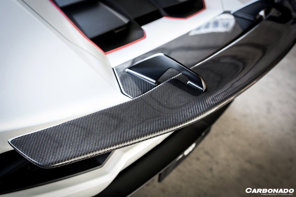 2015 - 2025 Lamborghini Huracan LP610 & LP580 & EVO & Tecnica VRS-II Style Carbon Fiber Trunk Spoiler with Base