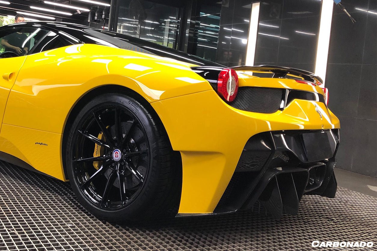 2010 - 2015 Ferrari 458 Italy/Spider VRS Style Rear Bumper W/ Tips