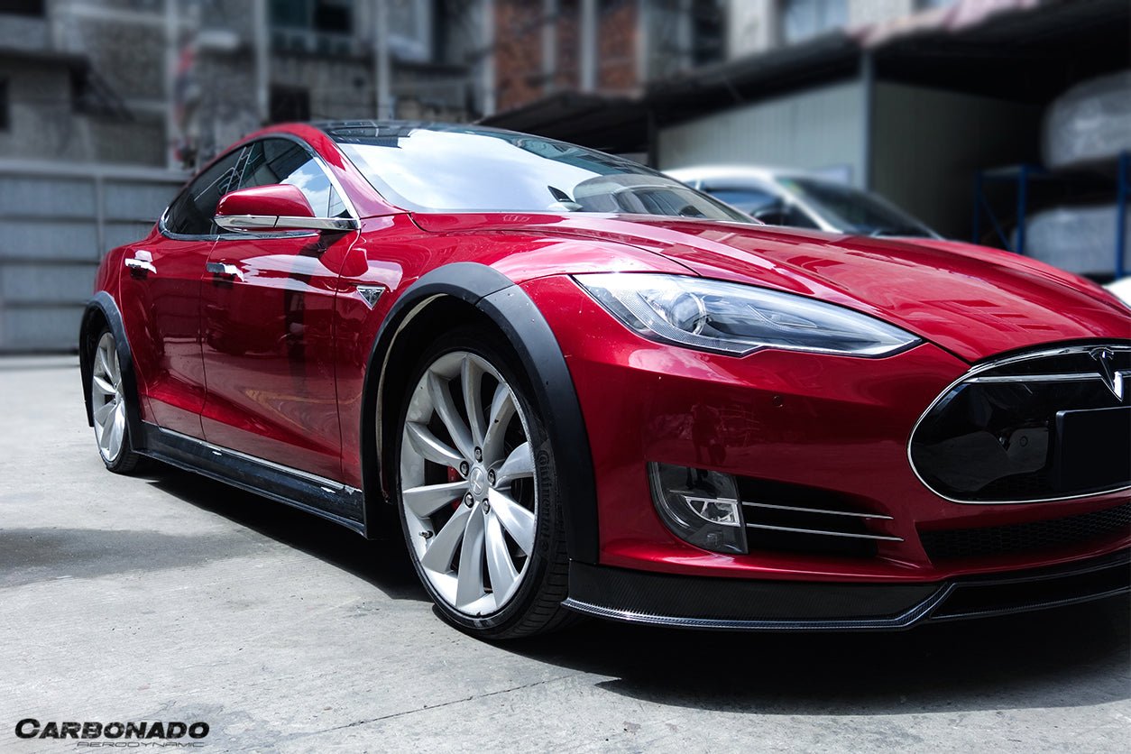2012 - 2015 Tesla S Pre-facelift RZS Style Carbon Fiber Full Kit