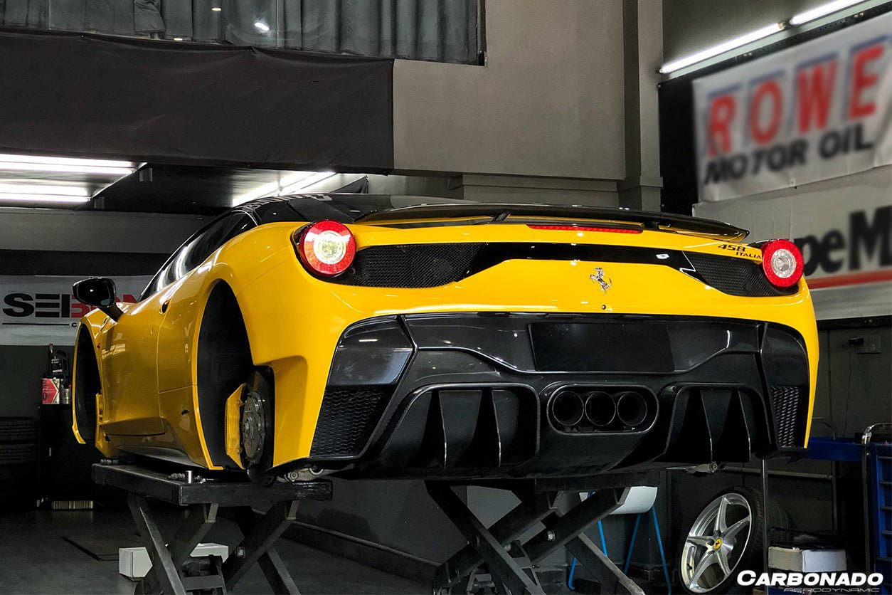 2010 - 2015 Ferrari 458 Italy/Spider VRS Style Rear Bumper W/ Tips