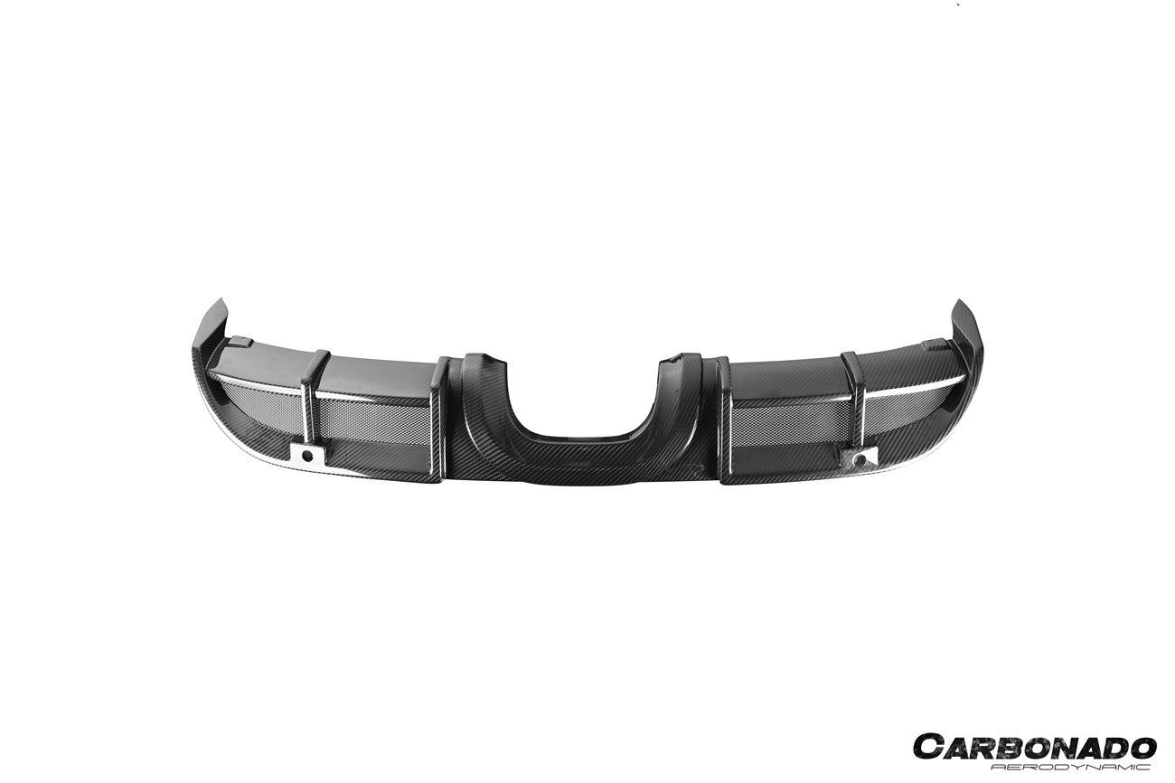 Porsche 718 Cayman Boxster GT4 Style Dry Carbon Fiber Middle Exhaust Rear Diffuser Lip 2017-2025