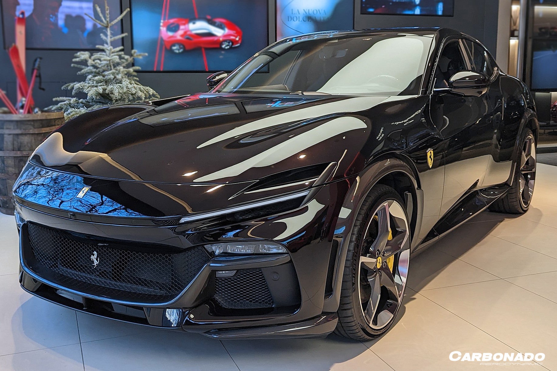 2023-2025 Ferrari Purosangue OEM Style Dry Carbon Side Skirts