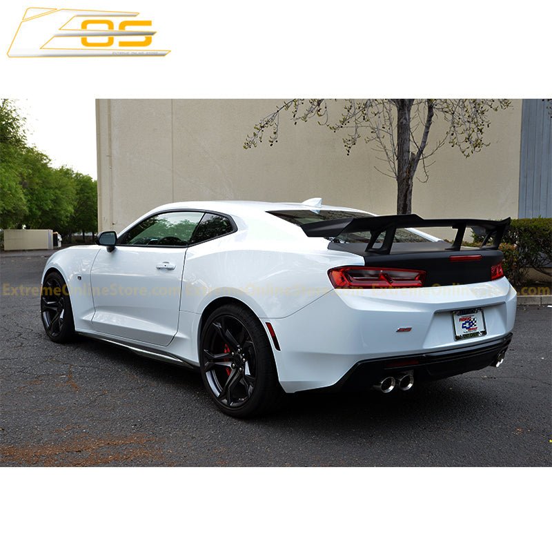 Chevrolet Camaro 6th Gen ZL1 1LE Style Gloss Black Carbon Fiber High Wing Rear Trunk Spoiler 2016-2024