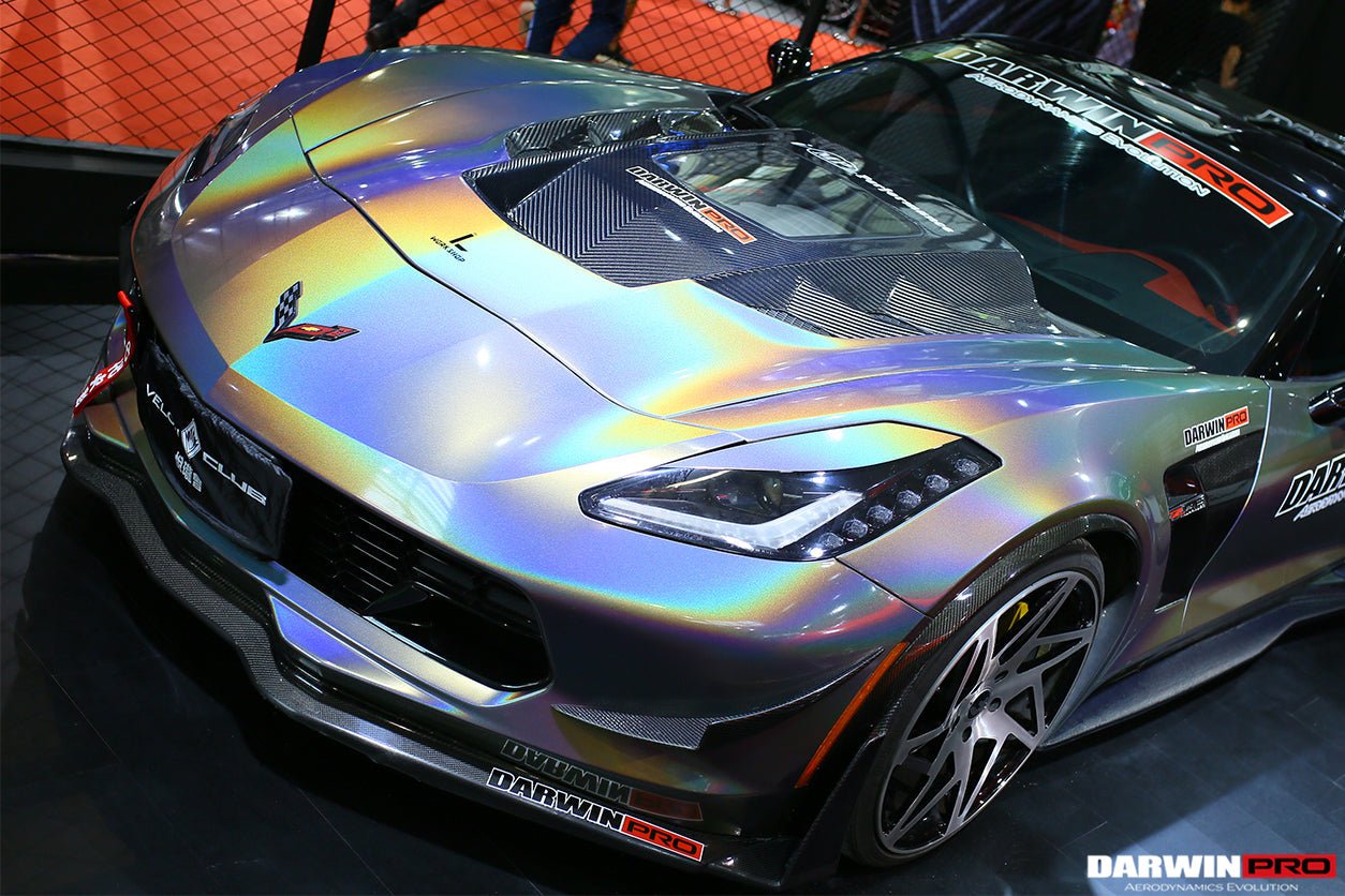2013-2019 Corvette C7 Z51 Z06 Grandsport Carbon Fiber Front Lip with Winglets