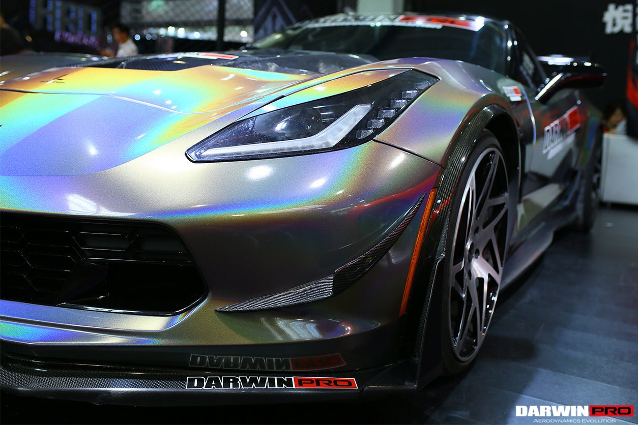 2013-2019 Corvette C7 Z51 Z06 Grandsport Carbon Fiber Front Lip with Winglets