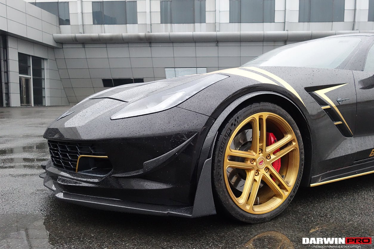 2013-2019 Corvette C7 Z51 Z06 Grandsport Carbon Fiber Front Lip with Winglets