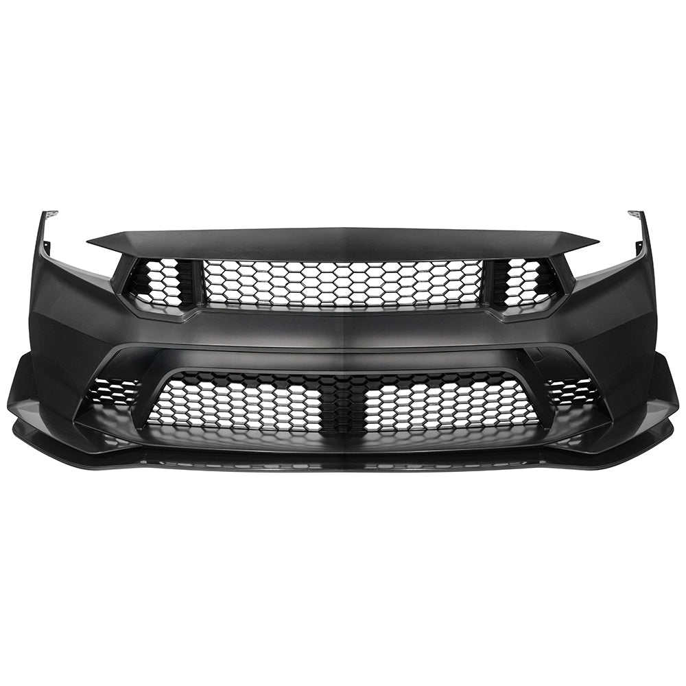 Mustang S650 GTD Style Primed Front Bumper Conversion Kit Grille Lip 2024-Up