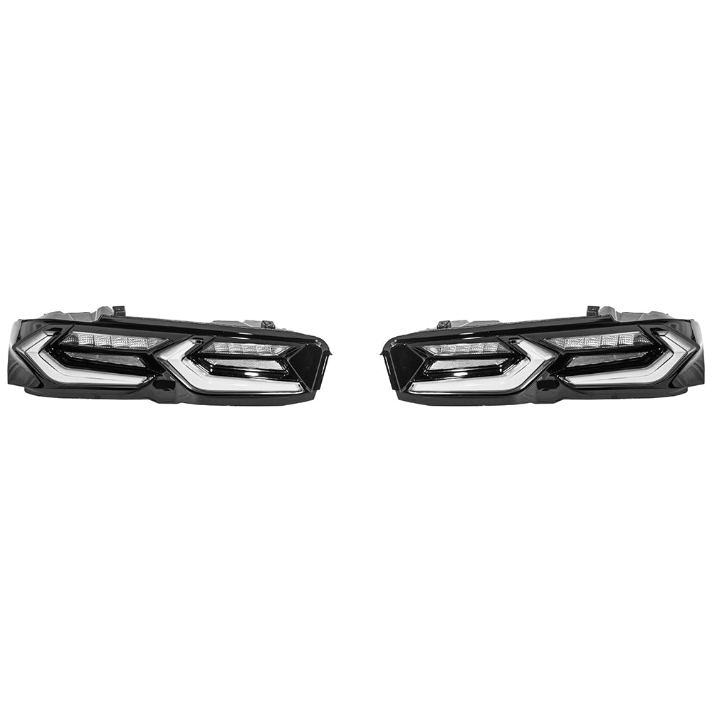 Chevrolet Camaro C8 Style Sequential LED Rear Taillights Smoke Clear Red Lens 2019-Up