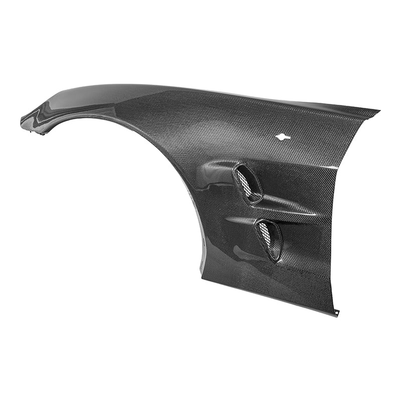 Chevrolet Corvette C6 ZR1 Style Carbon Fiber / Matte Black Front Wide Body Fender Pair 2005-2013