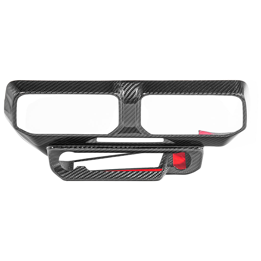Ford Mustang S650 Factory Style Dry Carbon Fiber Center Console AC Outlet Trim Cover 2024-Up