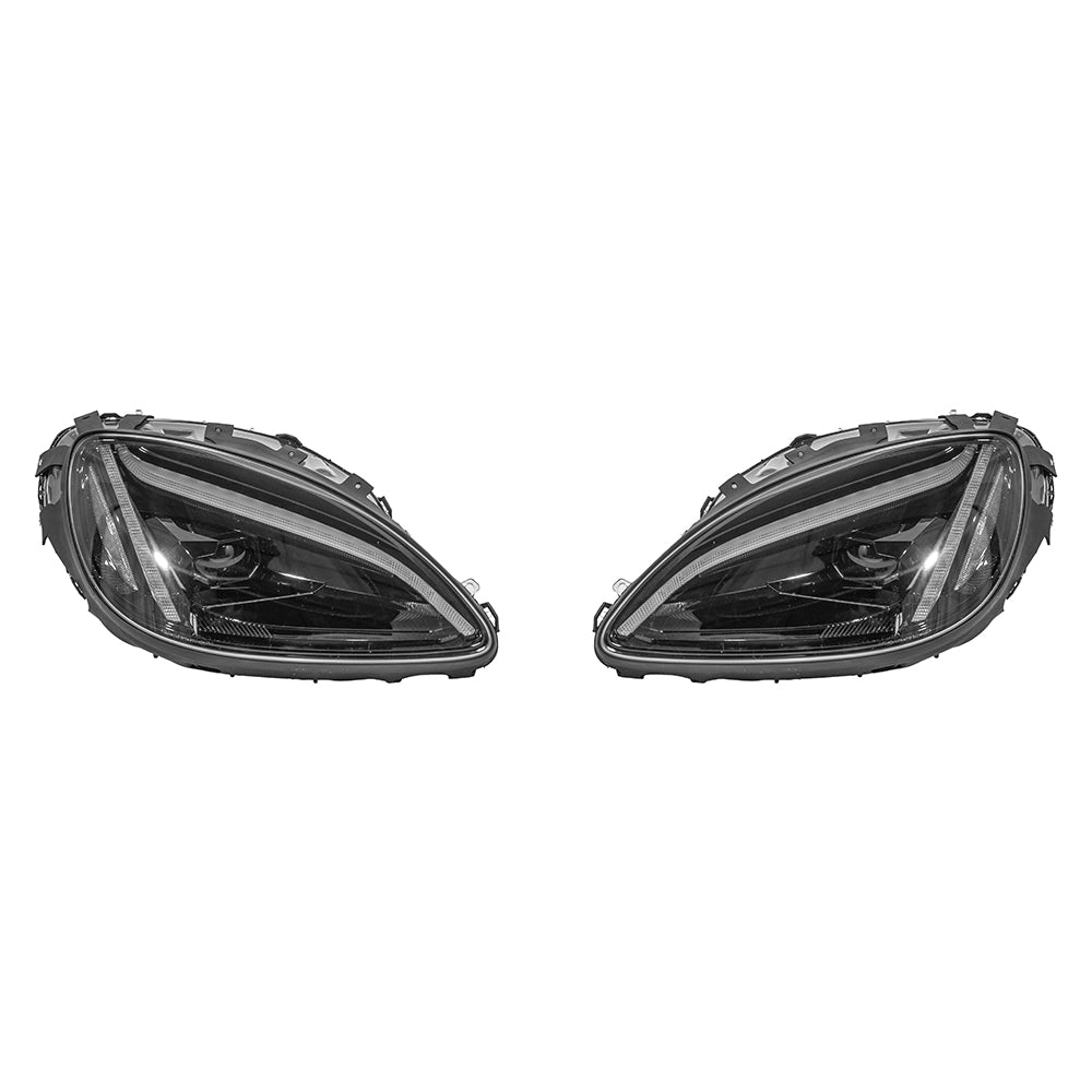 Chevrolet Corvette C6 C8 Style Clear Lens Sequential LED Front Headlights 2005-2013