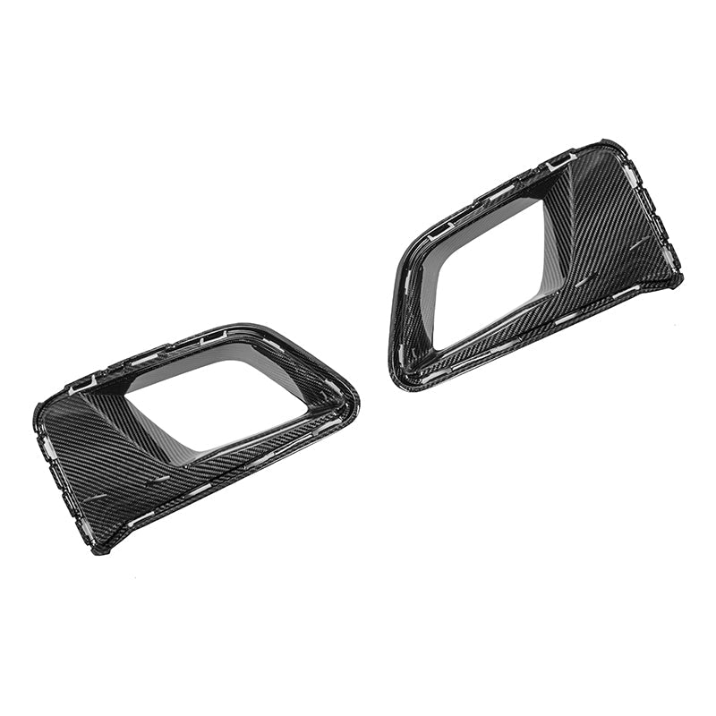 Chevrolet Camaro 6th Gen ZL1 1LE Style Dry Carbon Fiber Front Air Duct Bezels Canard Dive Planes 2017-2024