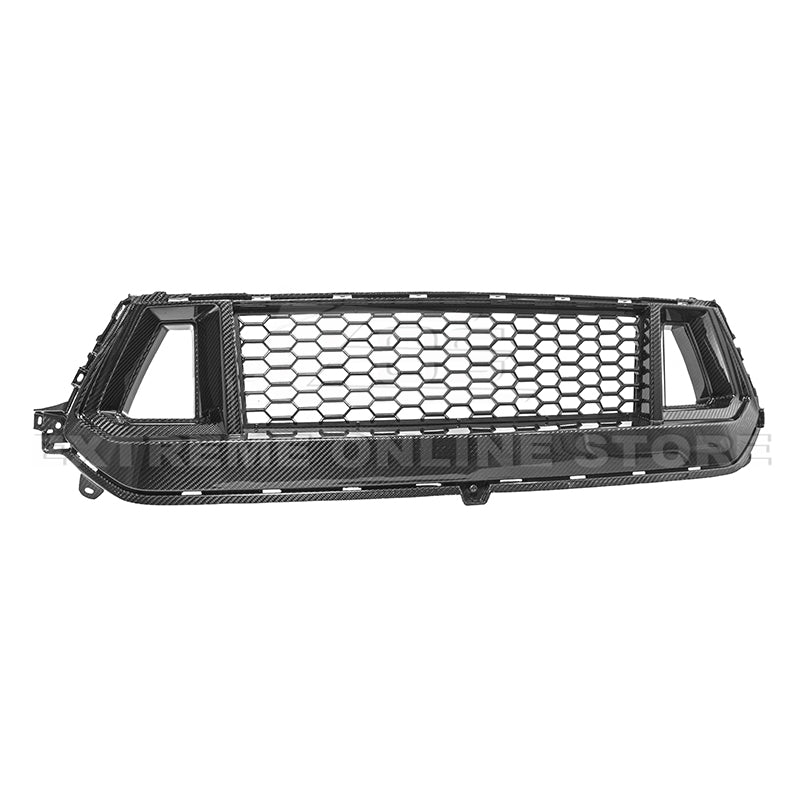 Ford Mustang S650 Dark Horse Style Carbon Fiber Front Upper Grille with GT Mesh Cover 2024-Up