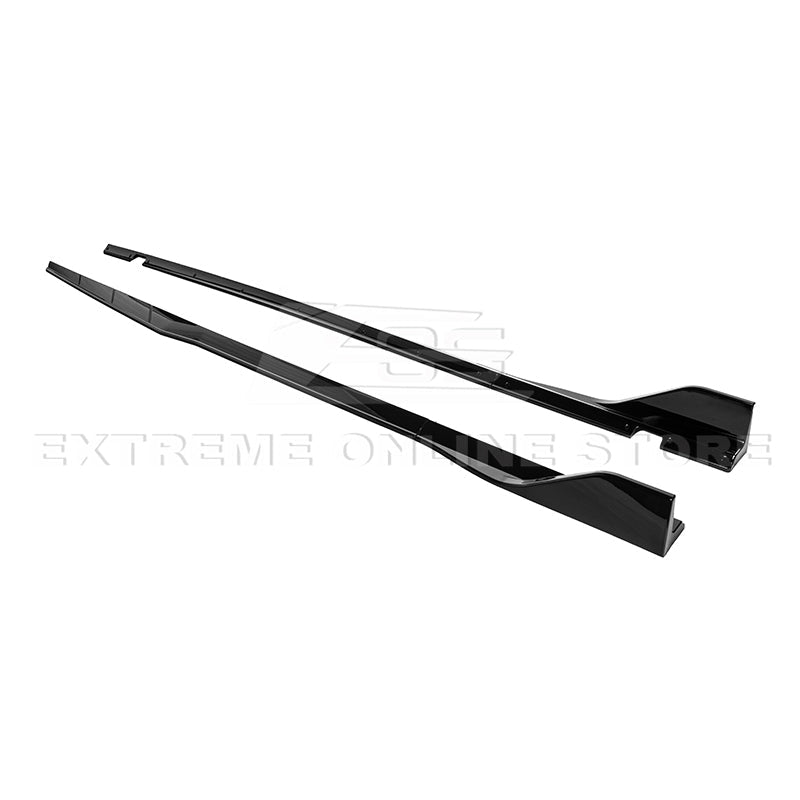Dodge Challenger Performance Track Style Gloss Black Side Skirt Extensions 2015-Up