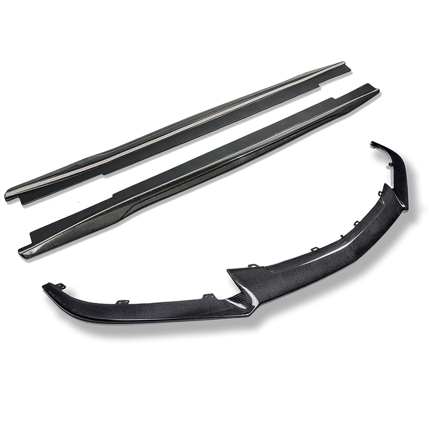 2016-Present Cadillac CTS-V Carbon Fiber Front Splitter & Side Skirts Rockerst - Extreme Online Store
