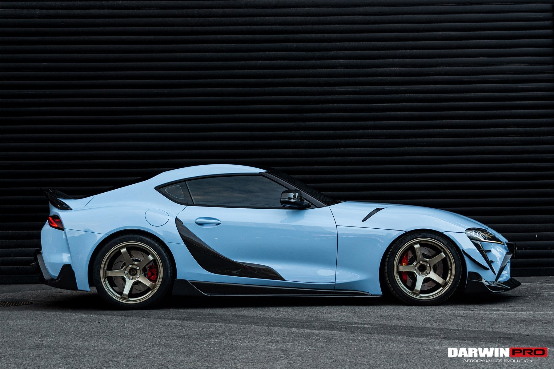 2019 - 2025 Toyota GR Supra (J29 & DB) A90 A91 BKSS Style Carbon Fiber Side Skirts