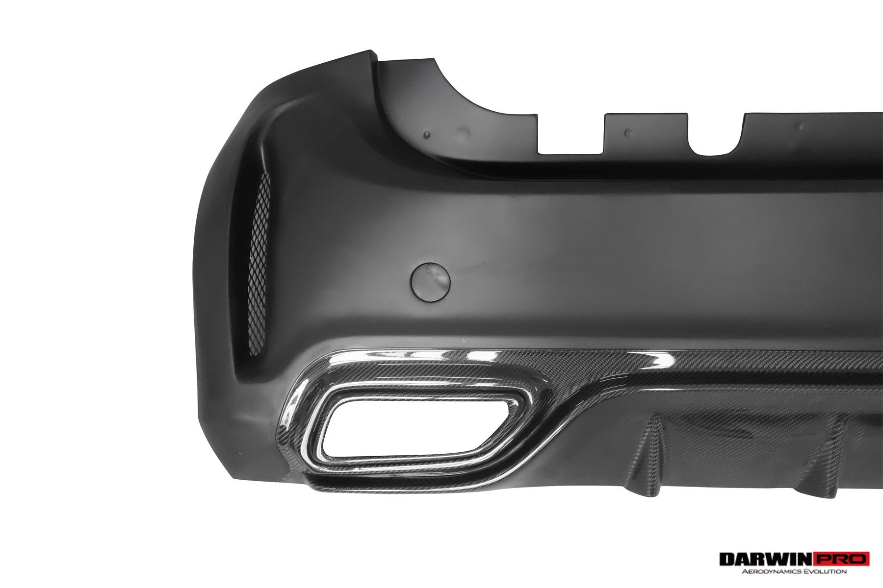 2016 - 2020 Smart Fortwo 453 BKSS Style Partial Carbon Fiber Rear Bumper