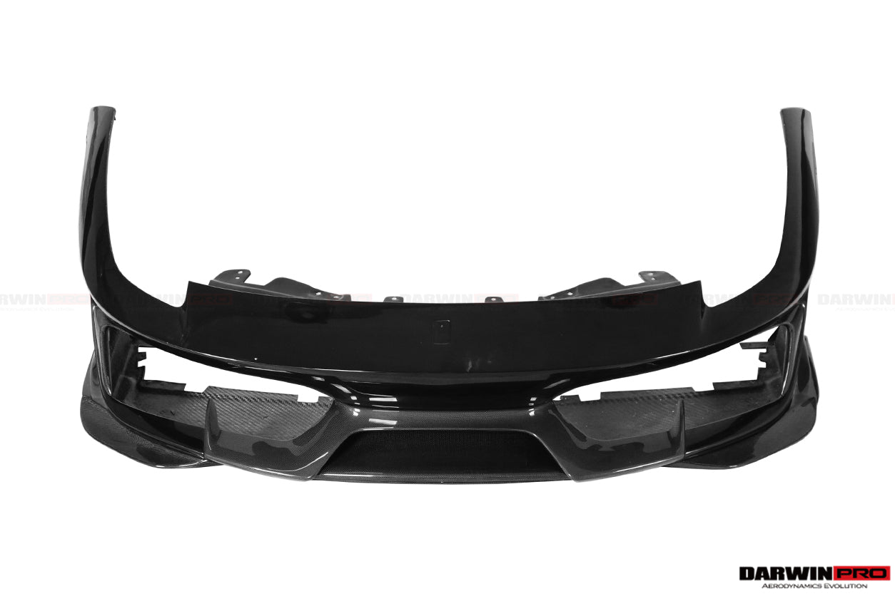 2015 - 2020 Ferrari 488 GTB & Spyder Pista Style Front Bumper Set W/ Hood