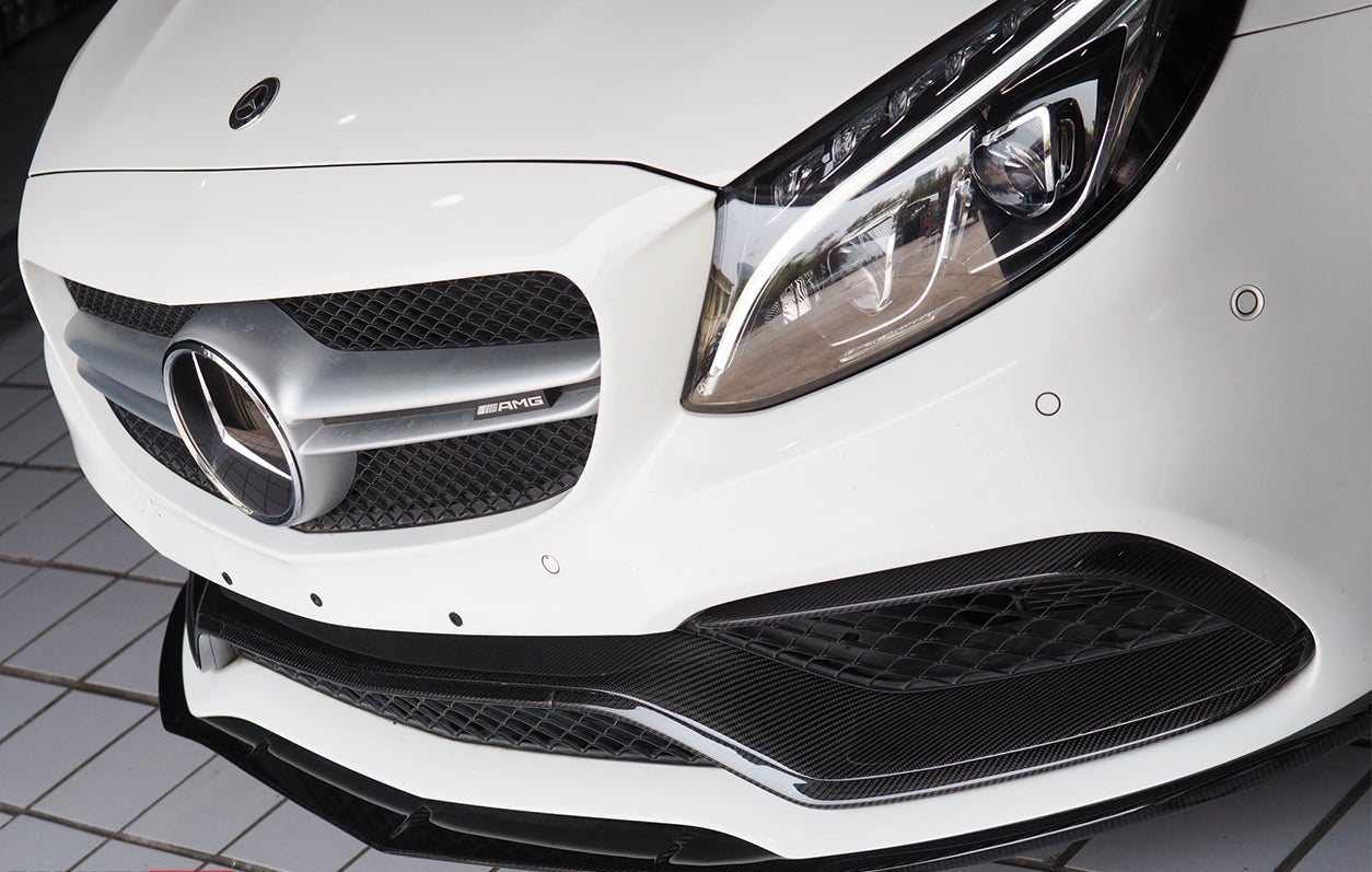 2015 - 2021 Mercedes Benz W205 C63&S AMG Carbon Fiber Front Bumper Trim Set (4pcs)