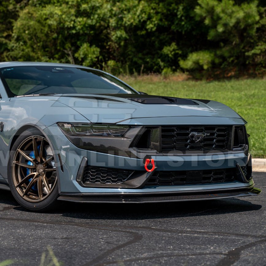 Ford Mustang S650 Dark Horse Dry Carbon Fiber Front Grille Insert Set 2024-Up