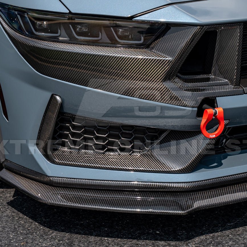Ford Mustang S650 Dark Horse Dry Carbon Fiber Front Grille Insert Set 2024-Up