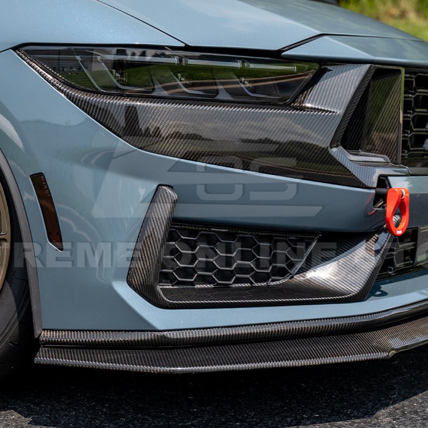 Ford Mustang S650 Dark Horse Dry Carbon Fiber Front Grille Insert Set 2024-Up