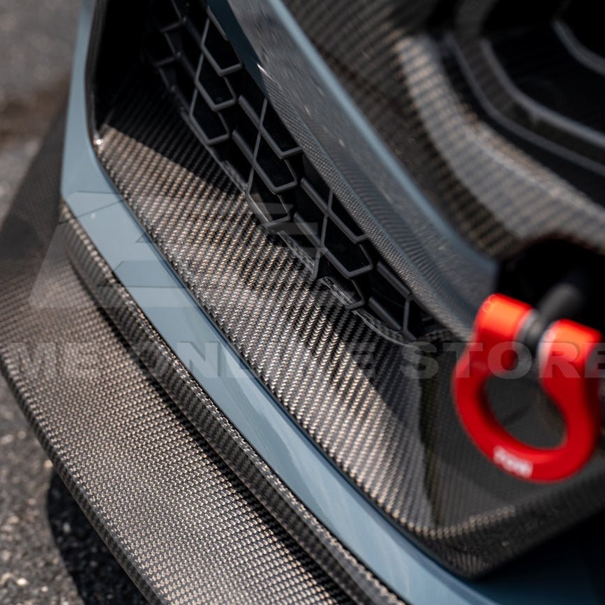 Ford Mustang S650 Dark Horse Dry Carbon Fiber Front Grille Insert Set 2024-Up