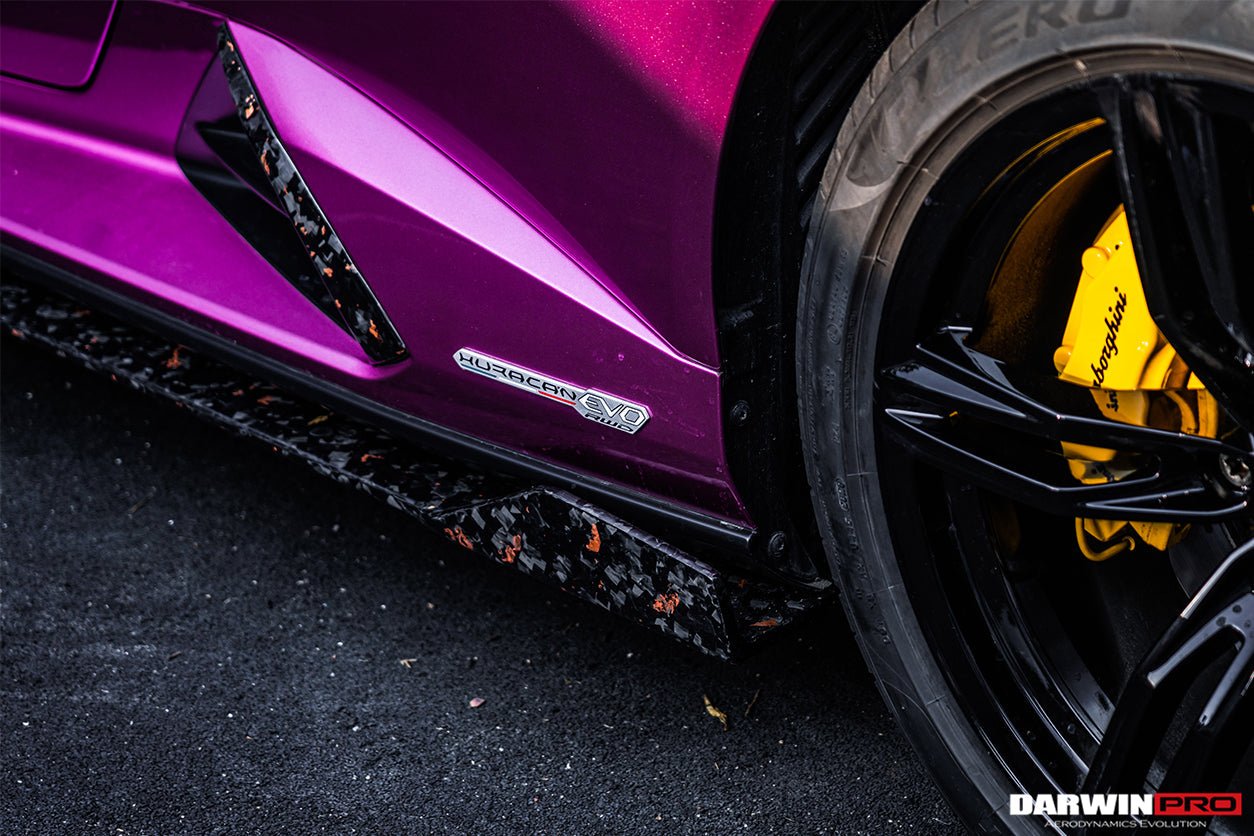 2019 - 2023 Lamborghini Huracan EVO OD Style Dry Carbon Side Skirts Under Board