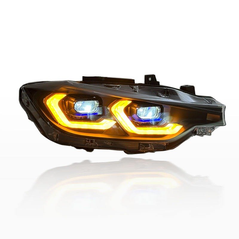 BMW F30 3 Series Laser Style LED Headlights CSL Yellow/White (2012 - 2018)