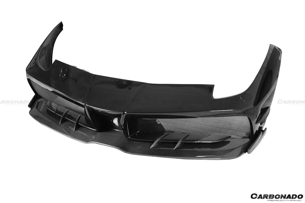 2015 - 2020 Ferrari 488 GTB/Spyder MA Style Partial Carbon Fiber Front Bumper