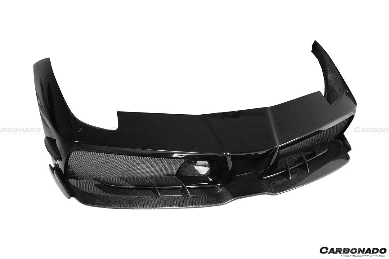 2015 - 2020 Ferrari 488 GTB/Spyder MA Style Partial Carbon Fiber Front Bumper