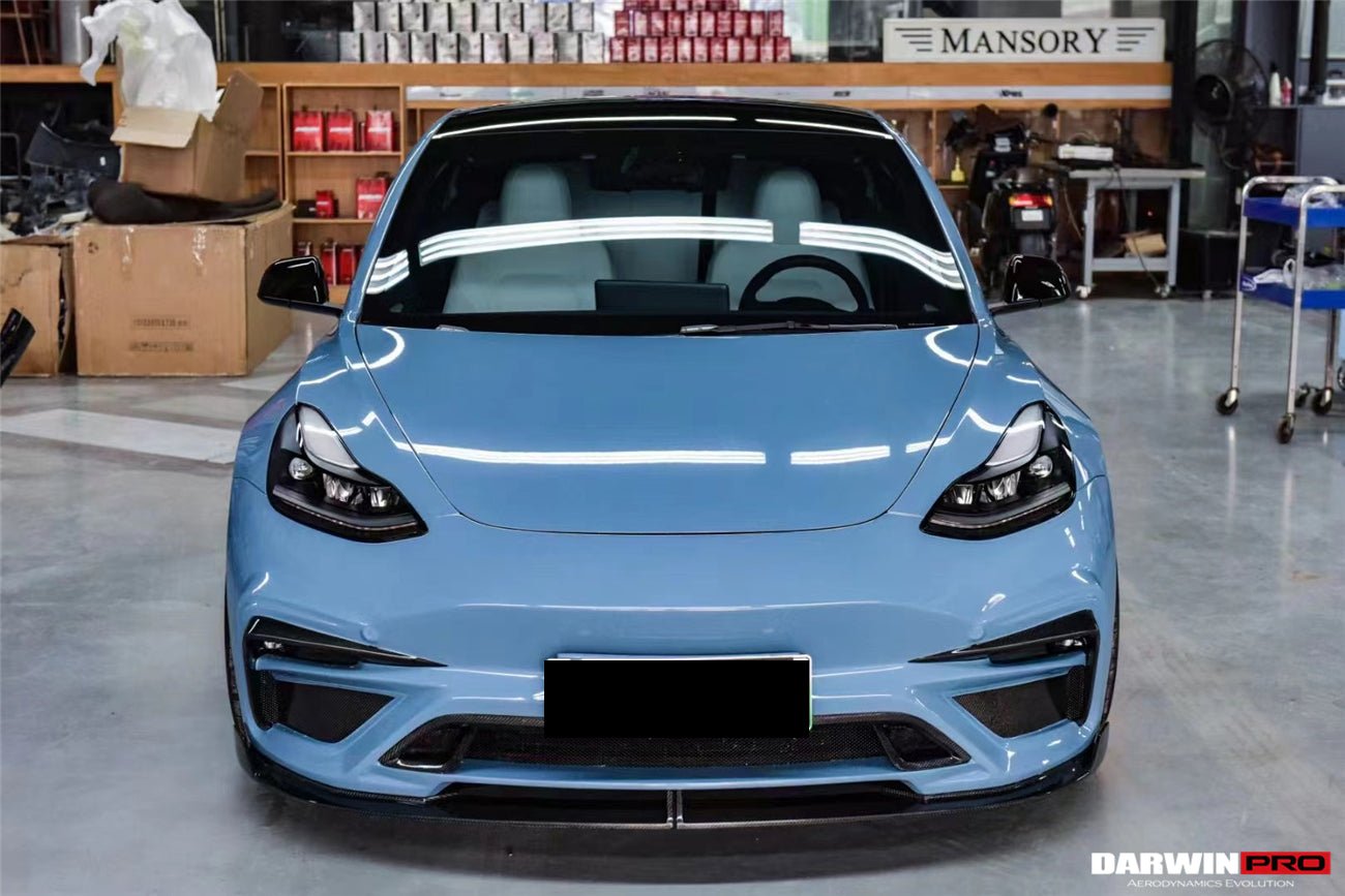 2017 - 2023 Tesla Model 3 IMP Performance Partial Carbon Fiber Front Bumper