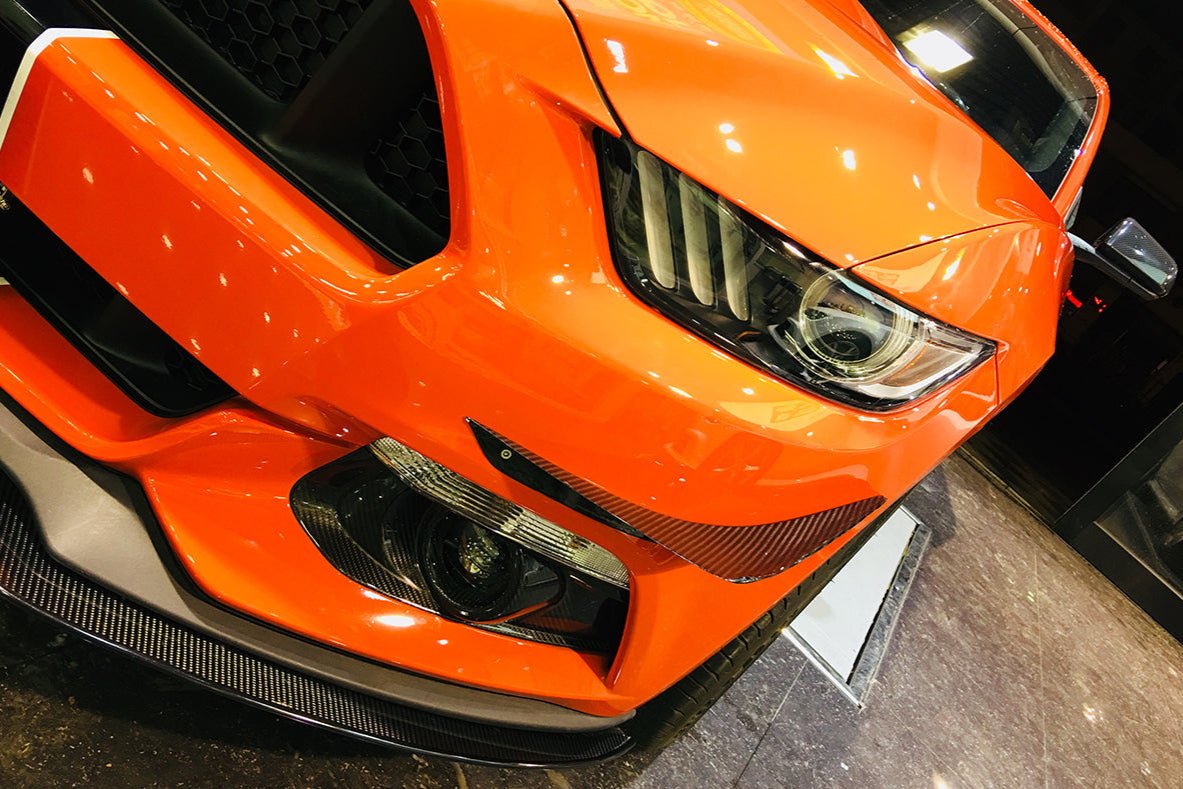 2015-2017 Ford Mustang AR Style Carbon Fiber Front Lip Underboard
