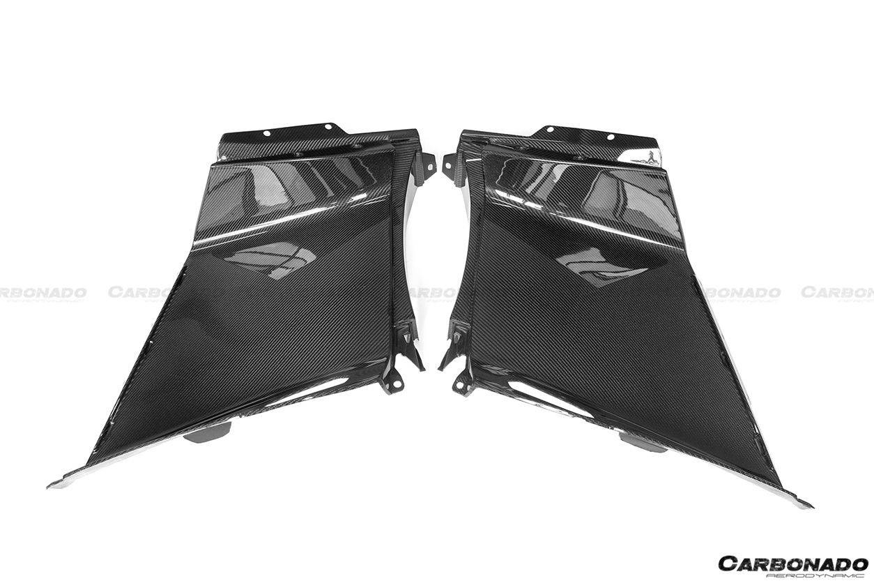 2011-2016 Lamborghini Aventador LP700 Coupe OEM Style Carbon Fiber Quarter Panel Fender Vent Inside - Carbonado