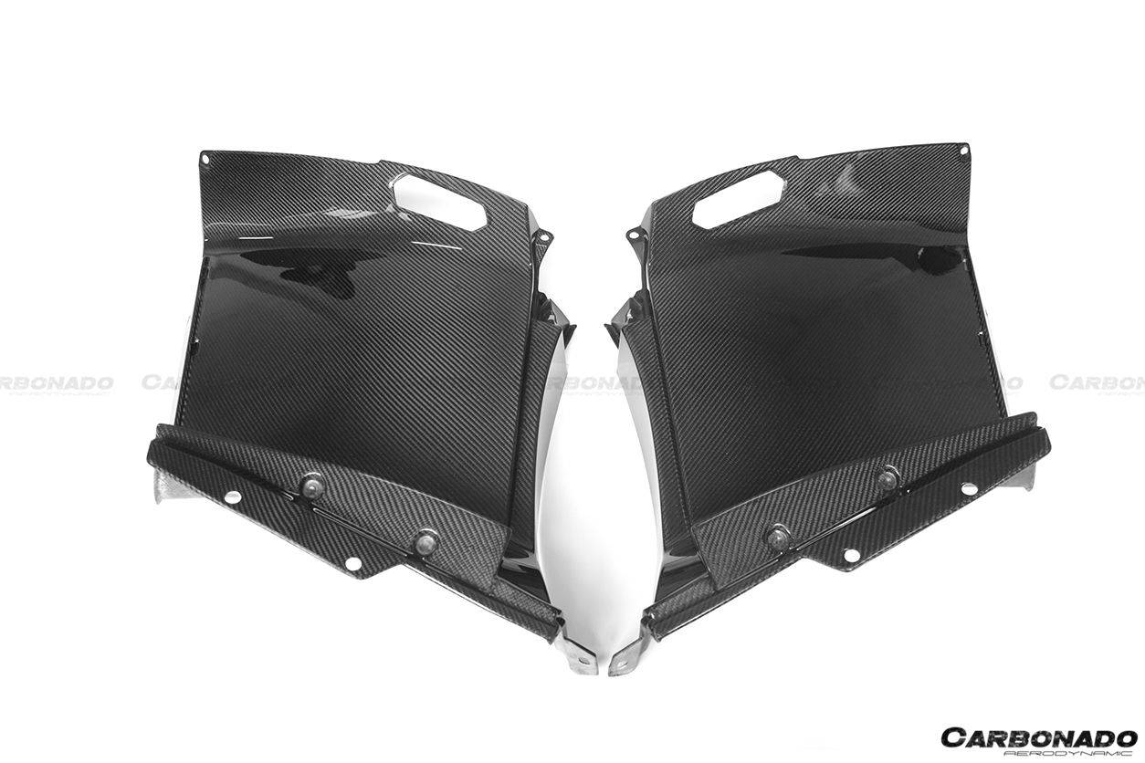 Lamborghini Aventador LB834 LP700 Coupe OEM Style Carbon Fiber Quarter Panel Fender Vent Inserts 2011-2016