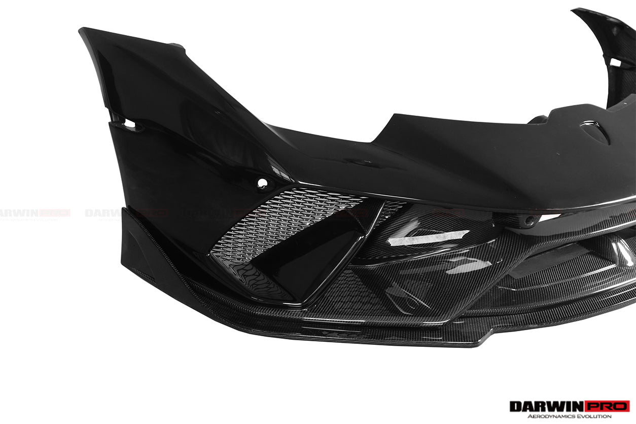 2015 - 2025 Lamborghini Huracan LP610 & LP580 & EVO & Tecnica BKSS Style Partial Carbon Front Bumper with Lip