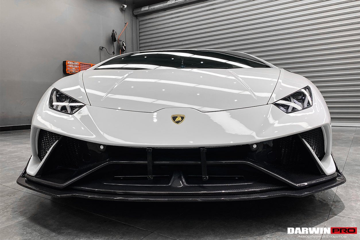 2015 - 2025 Lamborghini Huracan LP610 & LP580 & EVO & Tecnica BKSS Style Partial Carbon Front Bumper with Lip