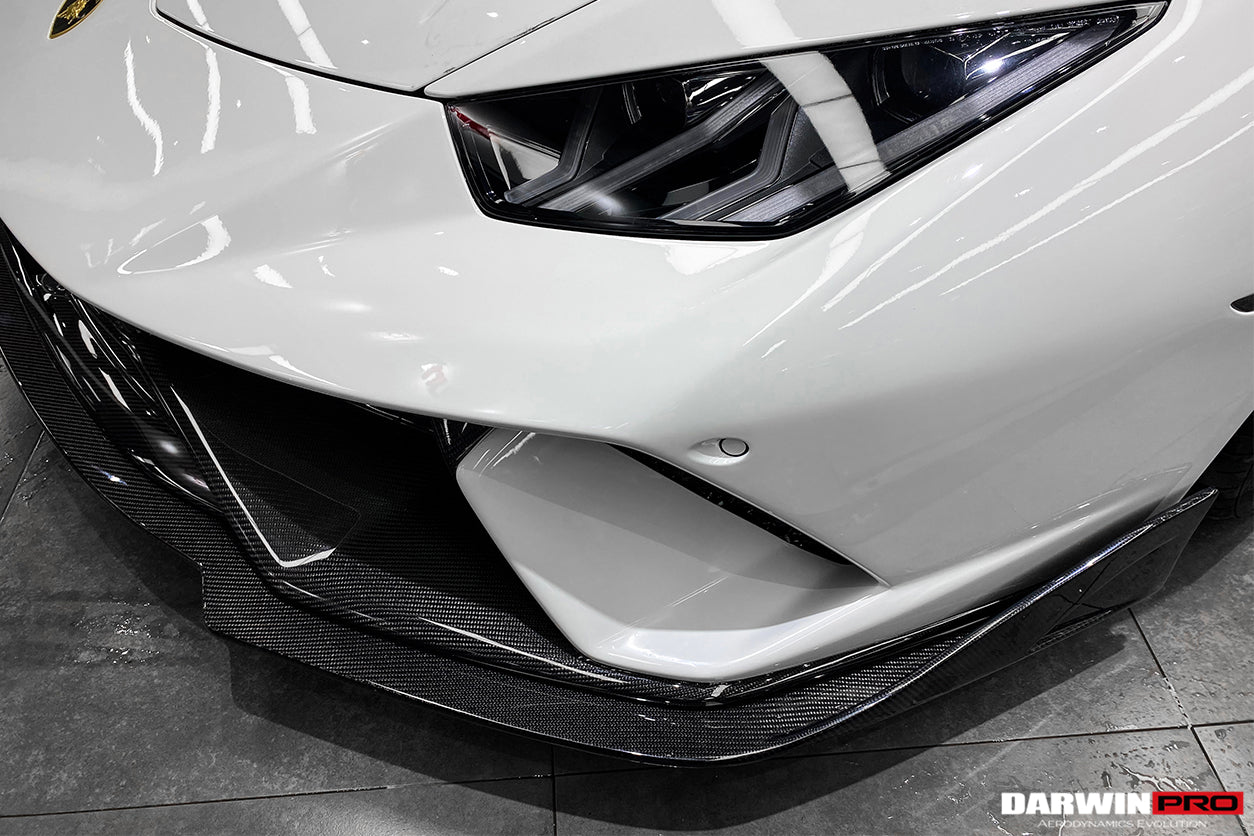 2015 - 2025 Lamborghini Huracan LP610 & LP580 & EVO & Tecnica BKSS Style Partial Carbon Front Bumper with Lip