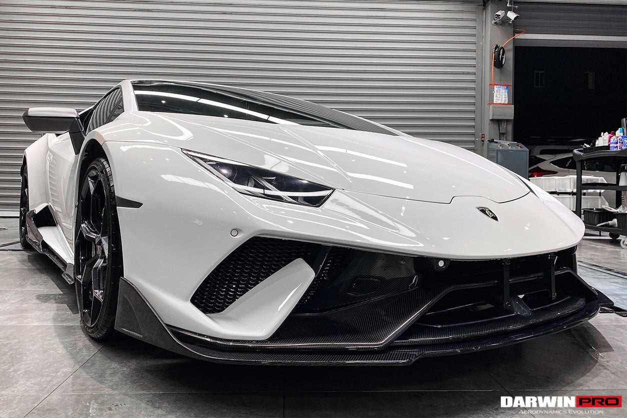 2015 - 2025 Lamborghini Huracan LP610 & LP580 & EVO & Tecnica BKSS Style Partial Carbon Front Bumper with Lip