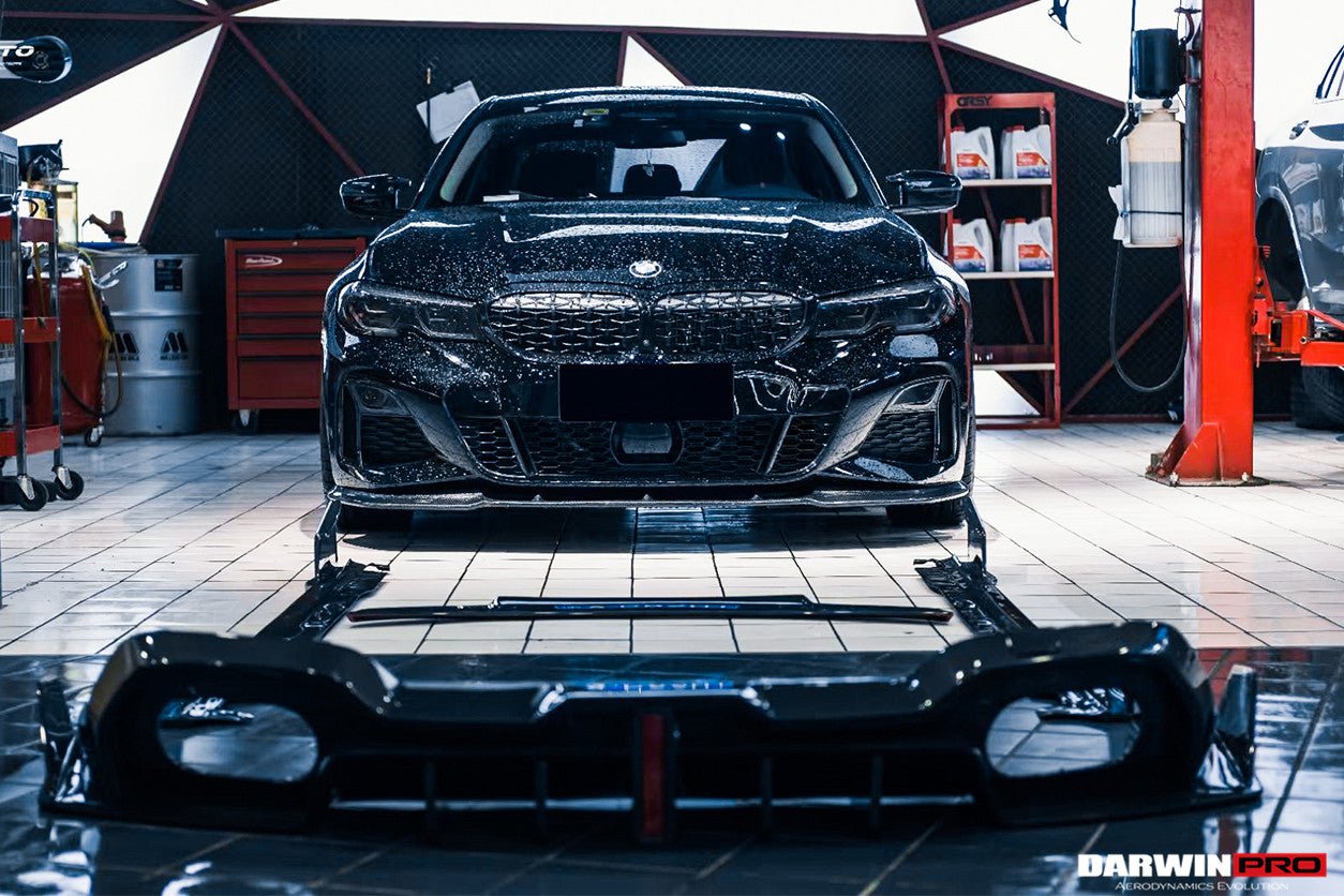 2019-2022 BMW 3 Series G20 G28 BKSS Style Carbon Fiber Rear Diffuser (With 4 Exhaust tips)