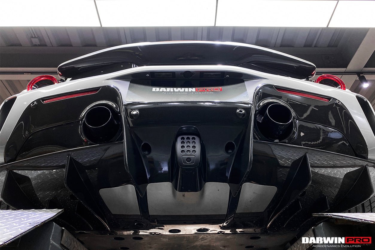 2015 - 2020 Ferrari 488 GTB Pista Style Rear Bumper & Wing