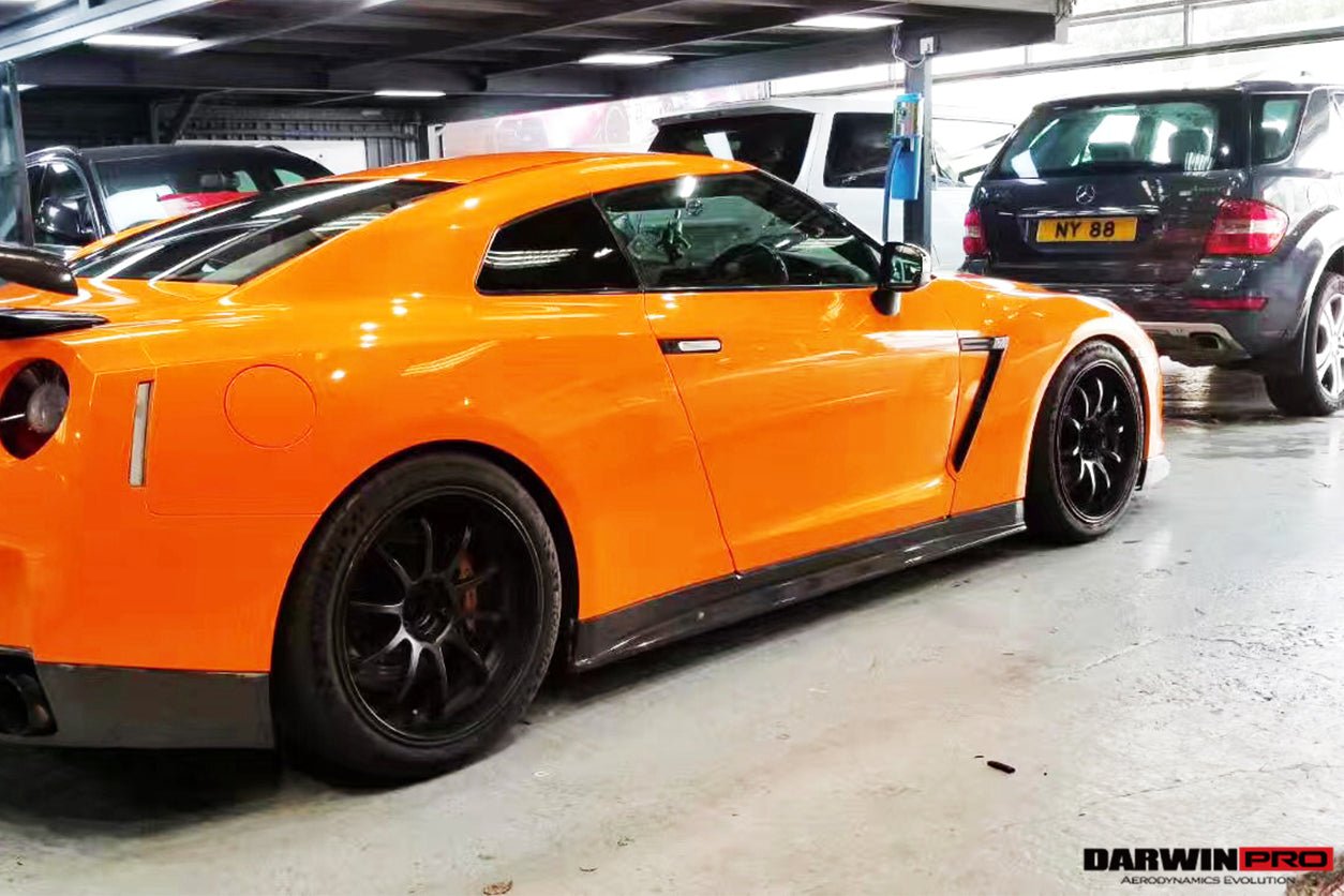2008 - 2022 Nissan GTR R35 CBA/DBA ZEL Style Carbon Fiber Side Skirts