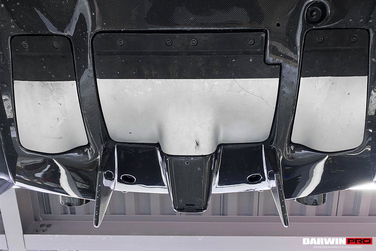 2015 - 2020 Ferrari 488 GTB Pista Style Rear Bumper & Wing