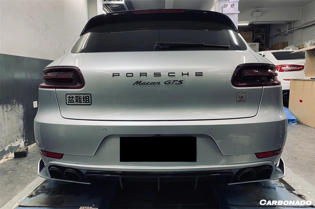 2014 - 2017 Porsche Macan GTS & Turbo & S ATS Style Carbon Fiber Rear Diffuser with Winglets