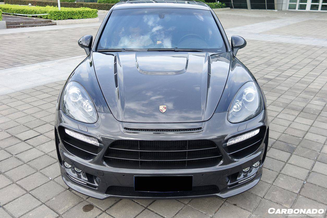 2011-2014 Porsche Cayenne 958.1 HM Style Carbon Fiber Hood - Carbonado