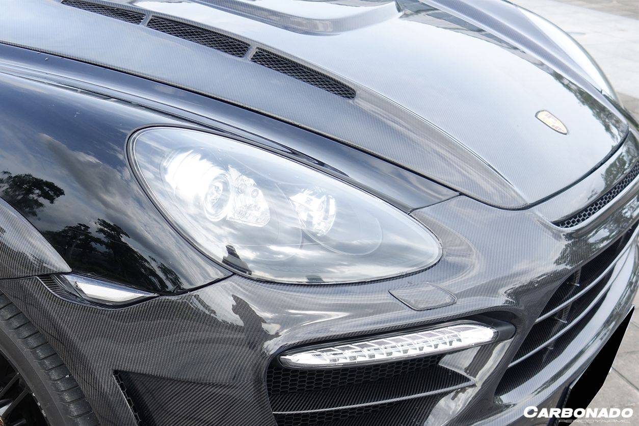2011-2014 Porsche Cayenne 958.1 HM Style Carbon Fiber Hood - Carbonado